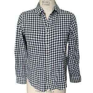 Journal Standard Black & White Check Button Down Shirt Size Small